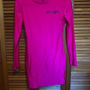 Hot pink dress